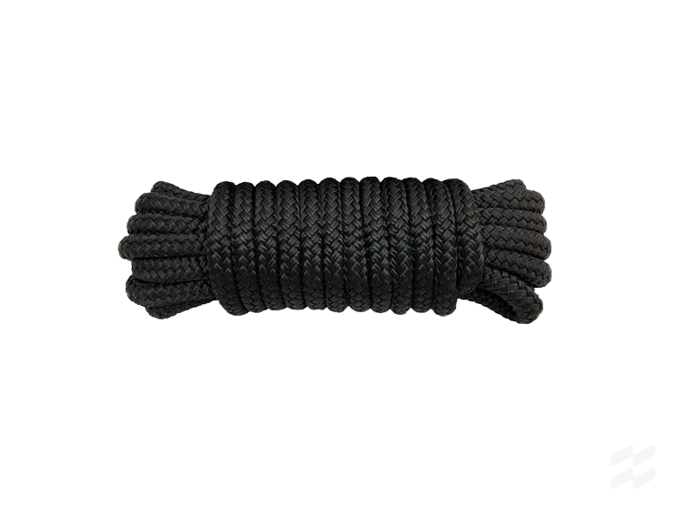 Hollex landvast zwart 10mm 16 strengen